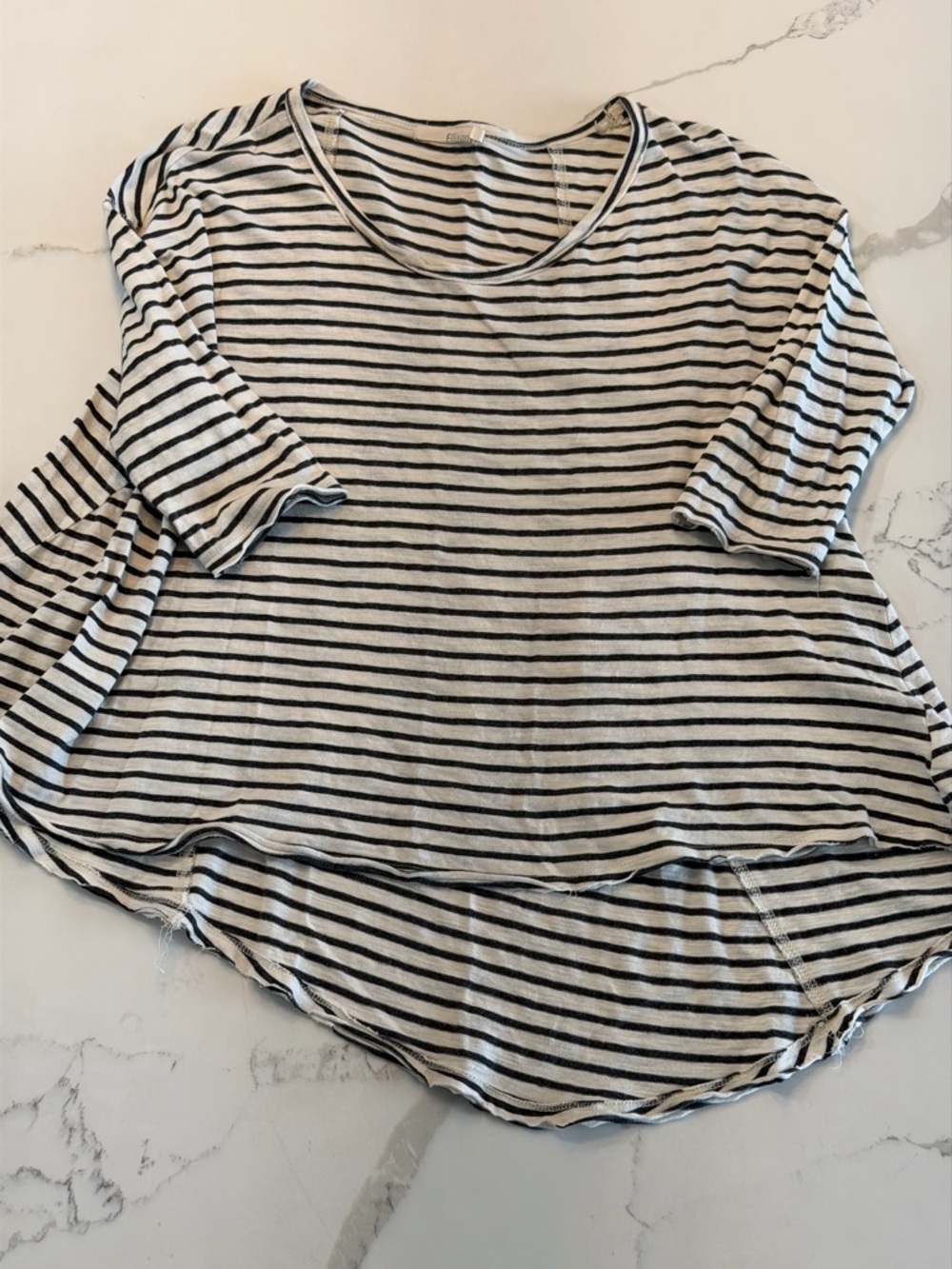 Striped Black and White Women’s Top